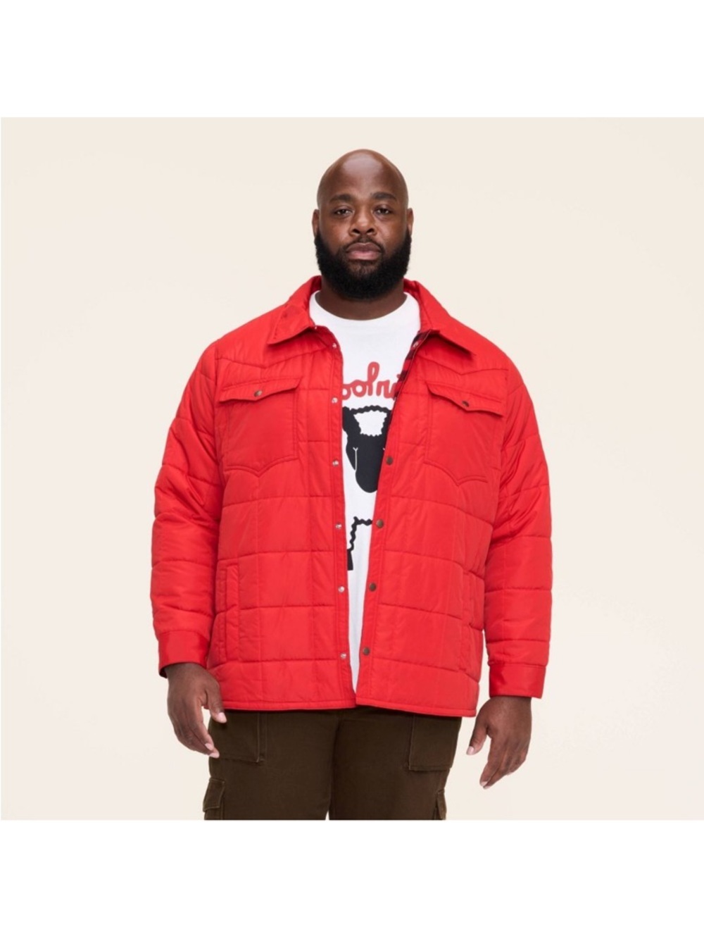 Woolrich X Target  - Adult Western Jacket Quilted Shacket - Red XXL NWT